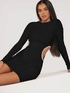 BAE Cut Out Waist Bodycon Dress shein