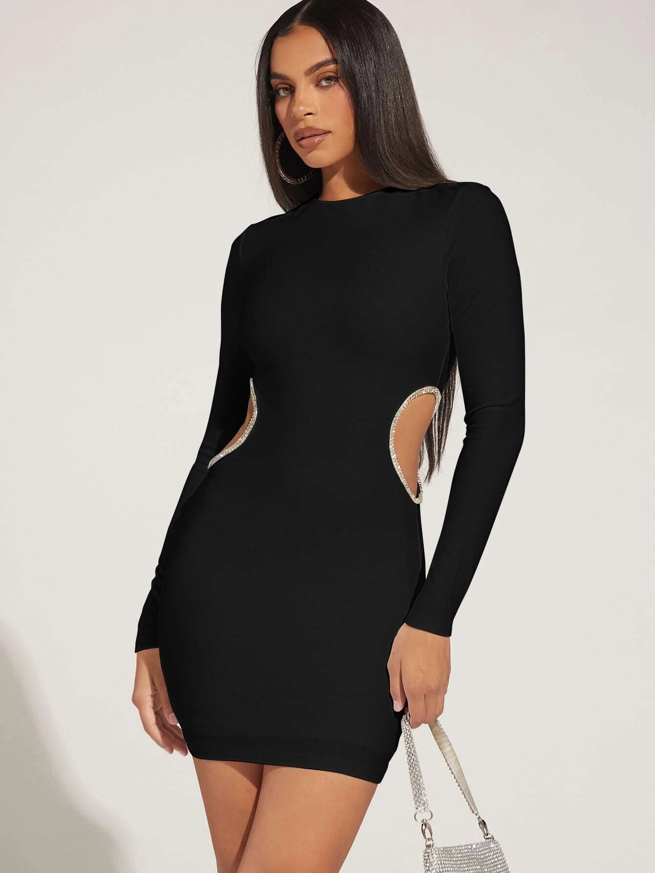 BAE Cut Out Waist Bodycon Dress shein