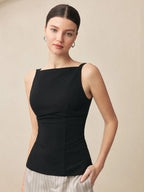 Elegant Women's Sleeveless Off-Shoulder Summer Top shein