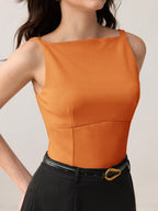 Elegant Women's Sleeveless Off-Shoulder Summer Top shein