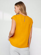 BizChic Asymmetrical Batwing Sleeve Top shein