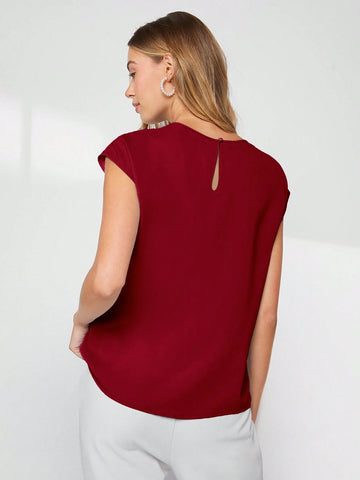 BizChic Asymmetrical Batwing Sleeve Top