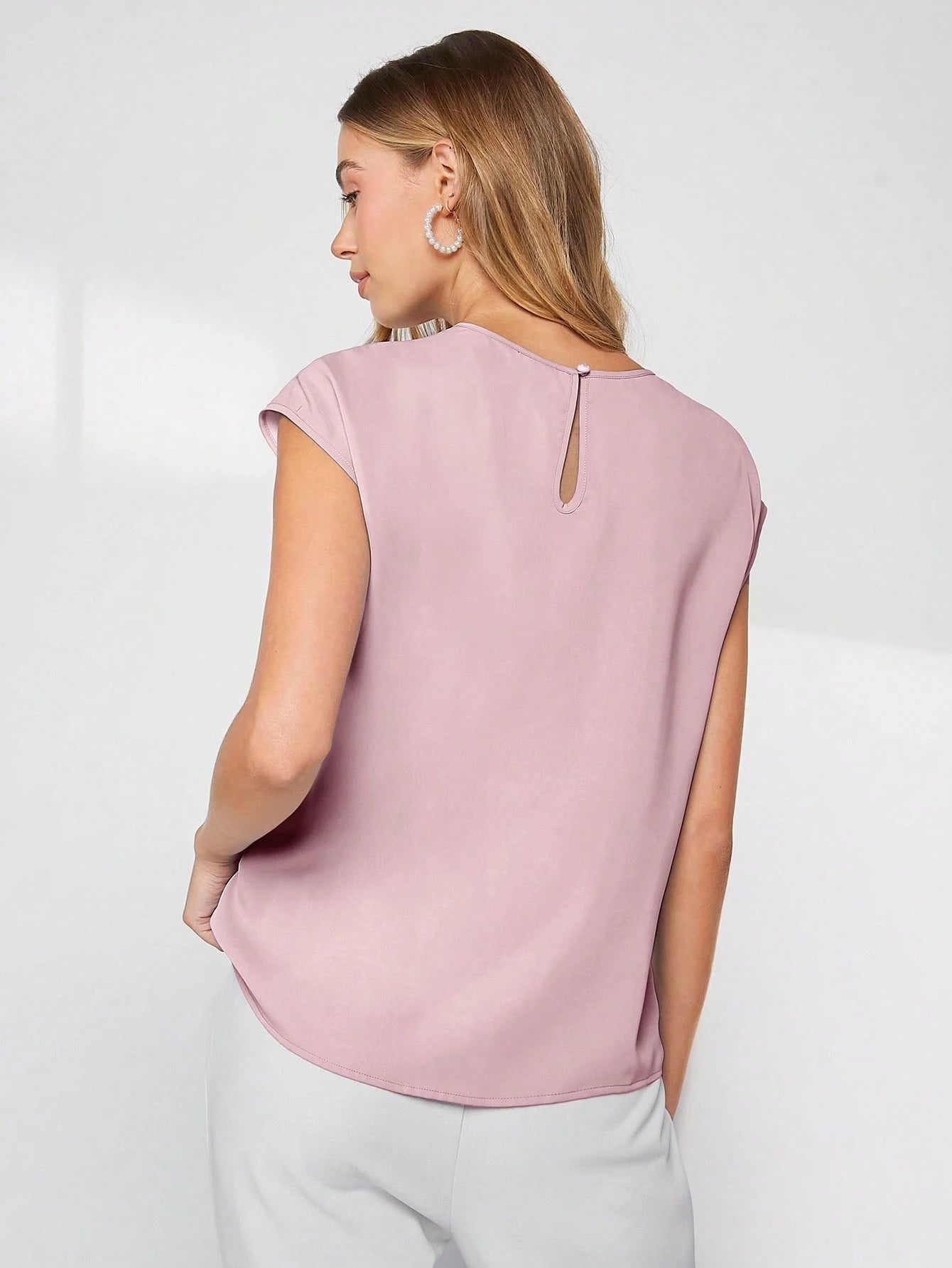 BizChic Asymmetrical Batwing Sleeve Top shein