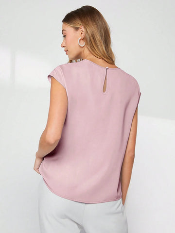 BizChic Asymmetrical Batwing Sleeve Top
