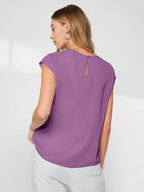 BizChic Asymmetrical Batwing Sleeve Top shein