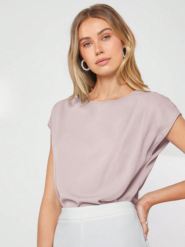 BizChic Asymmetrical Batwing Sleeve Top