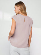 BizChic Asymmetrical Batwing Sleeve Top shein