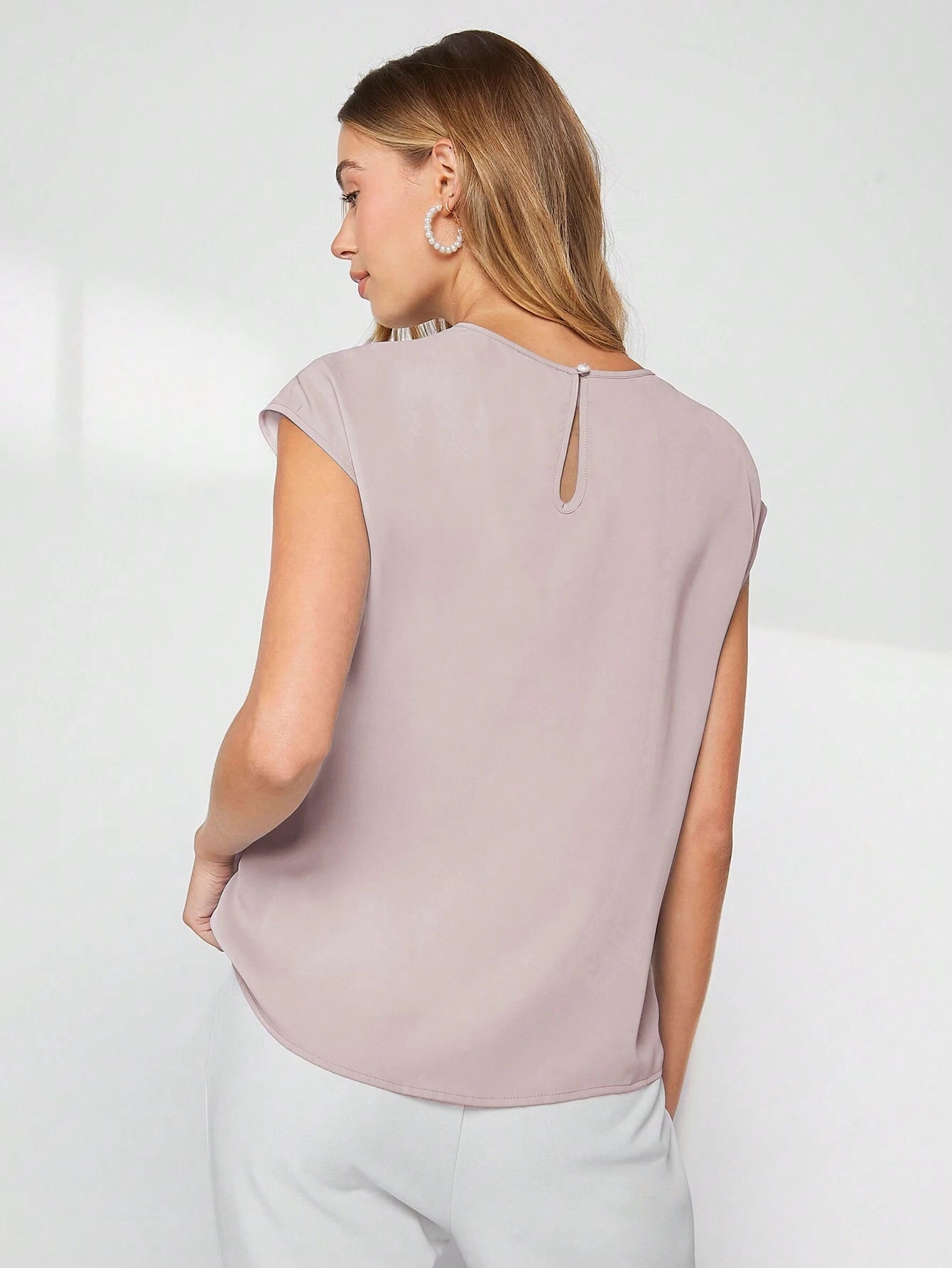 BizChic Asymmetrical Batwing Sleeve Top shein