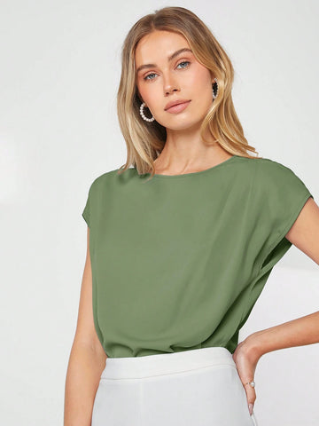 BizChic Asymmetrical Batwing Sleeve Top