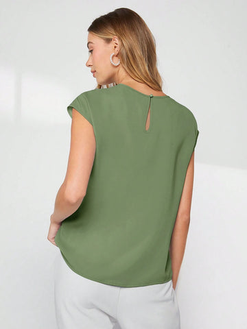 BizChic Asymmetrical Batwing Sleeve Top