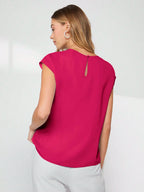 BizChic Asymmetrical Batwing Sleeve Top shein