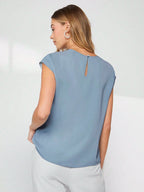 BizChic Asymmetrical Batwing Sleeve Top shein