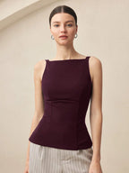 Elegant Women's Sleeveless Off-Shoulder Summer Top shein