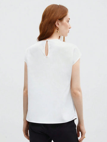 BizChic Asymmetrical Batwing Sleeve Top