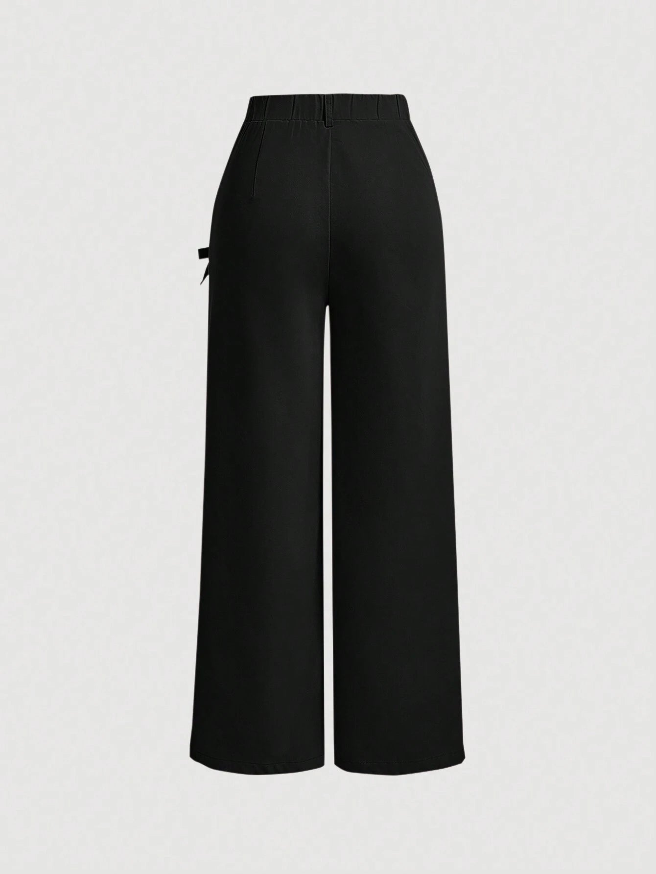 MOD Bow Front Wide Leg Pants shein