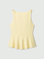 Women's Simple Solid Color Bow Decor Sleeveless Top shein
