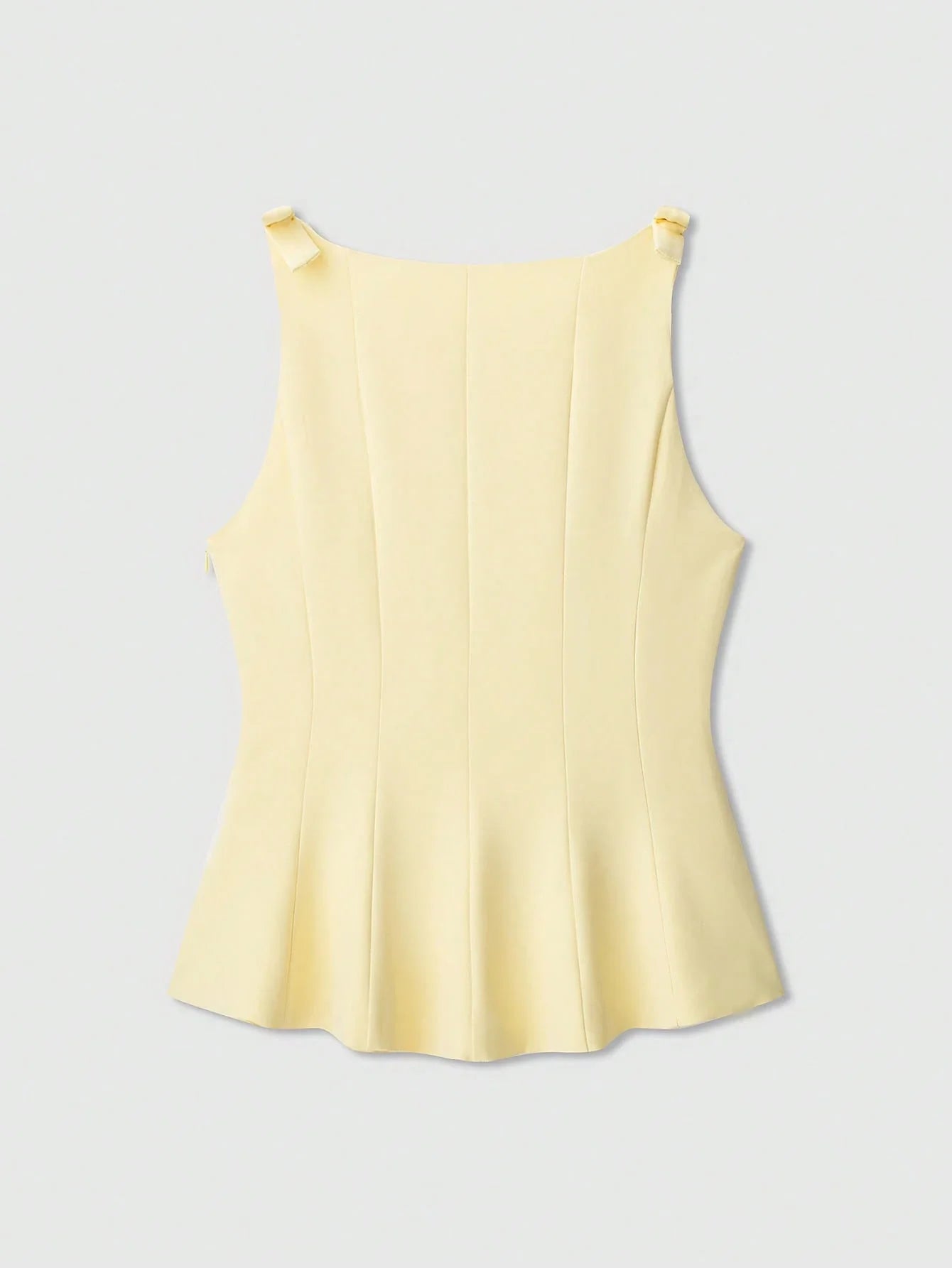 Women's Simple Solid Color Bow Decor Sleeveless Top shein