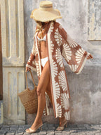 Retro Print Lightweight Elegant Kimono shein
