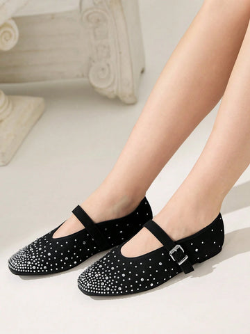 MOTF PREMIUM WOMEN'S LASER HOLLOW SQUARE TOE FLAT SLIP-ON SHOES