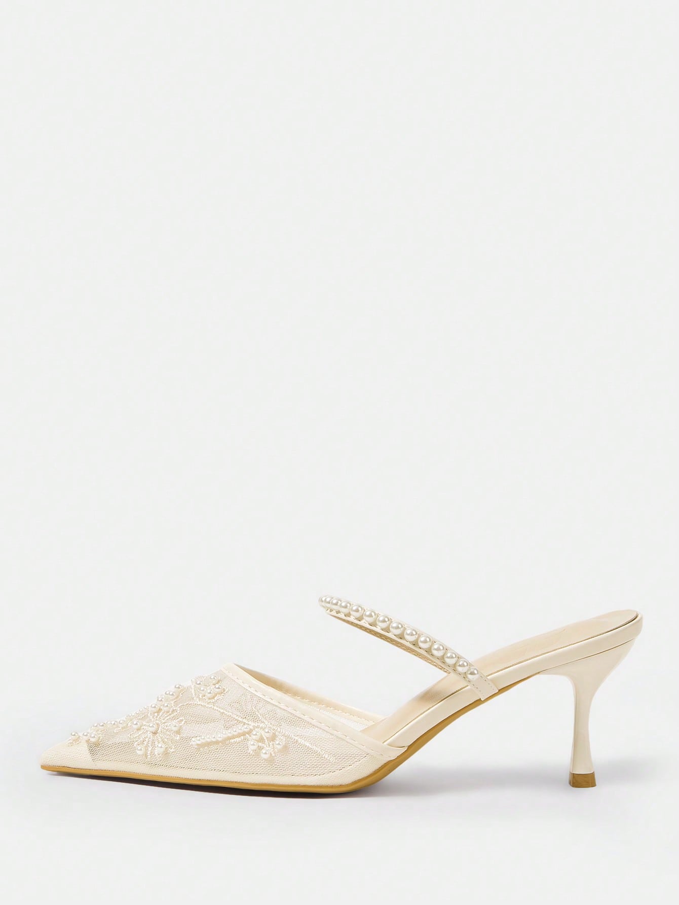 Women's Fashionable Black Floral Elegant High Heel Party Sandals shein