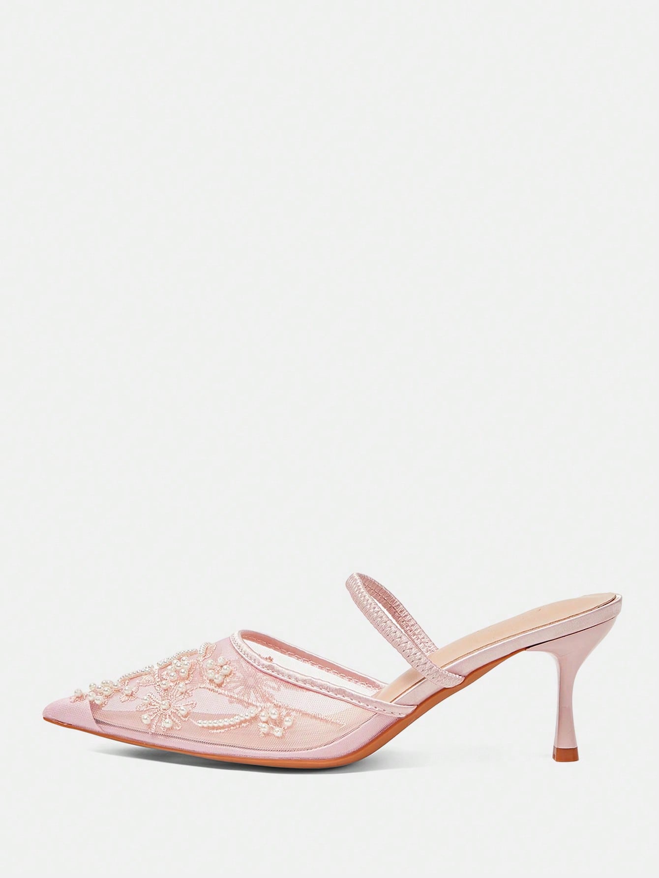 Women's Fashionable Black Floral Elegant High Heel Party Sandals shein