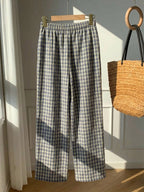 Casual Striped Wide Leg Pants Pink Striped Pants