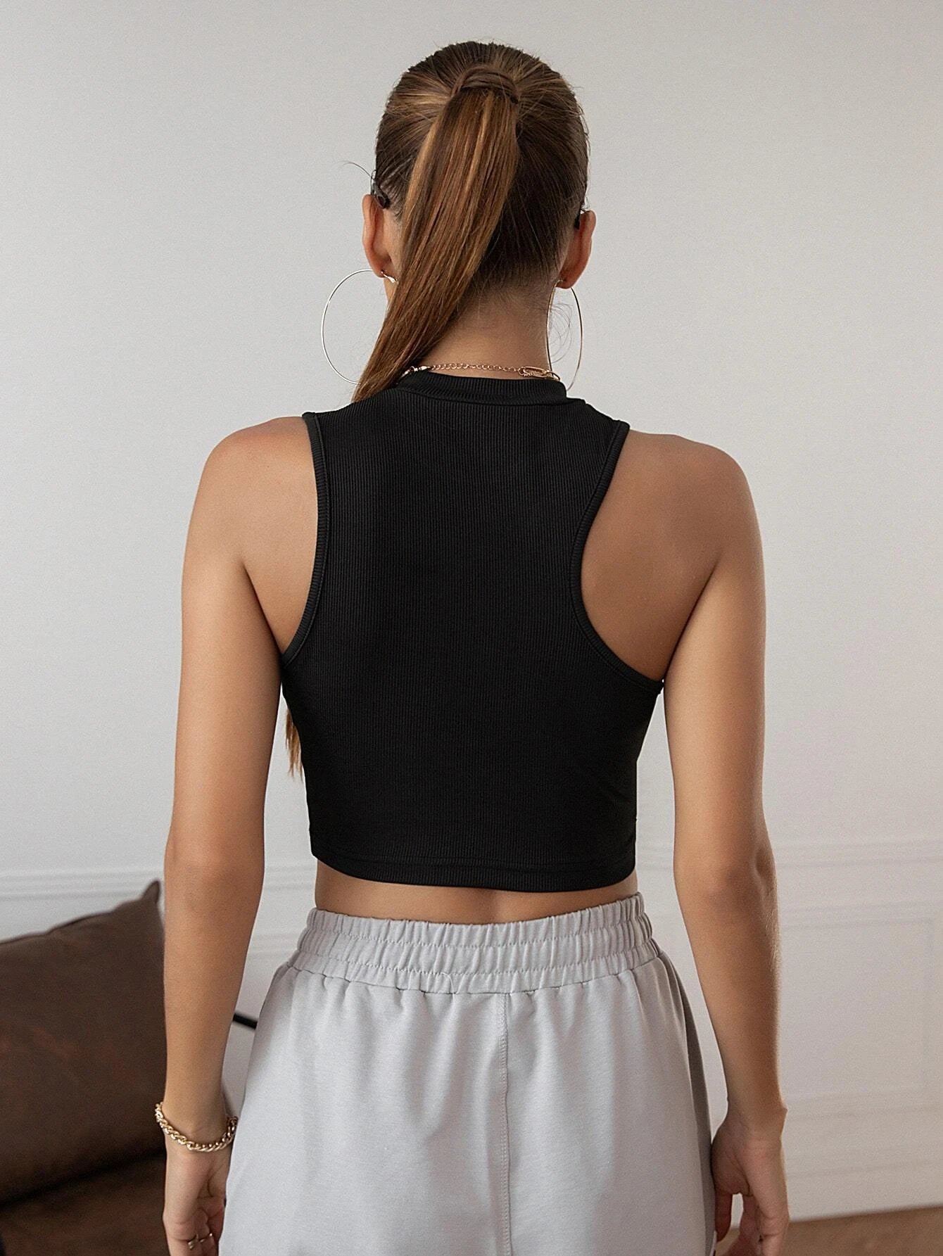 Coolane Asymmetrical Neck Tank Top shein