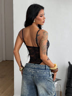 Knitted Lace Bodysuit shein