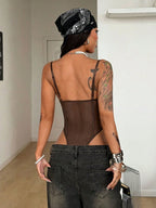 Knitted Lace Bodysuit shein