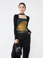 Cut Out Front Top shein
