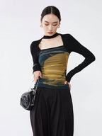 Cut Out Front Top shein