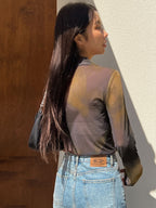 DAZY 1pc Mock Neck Tie Dye Top shein