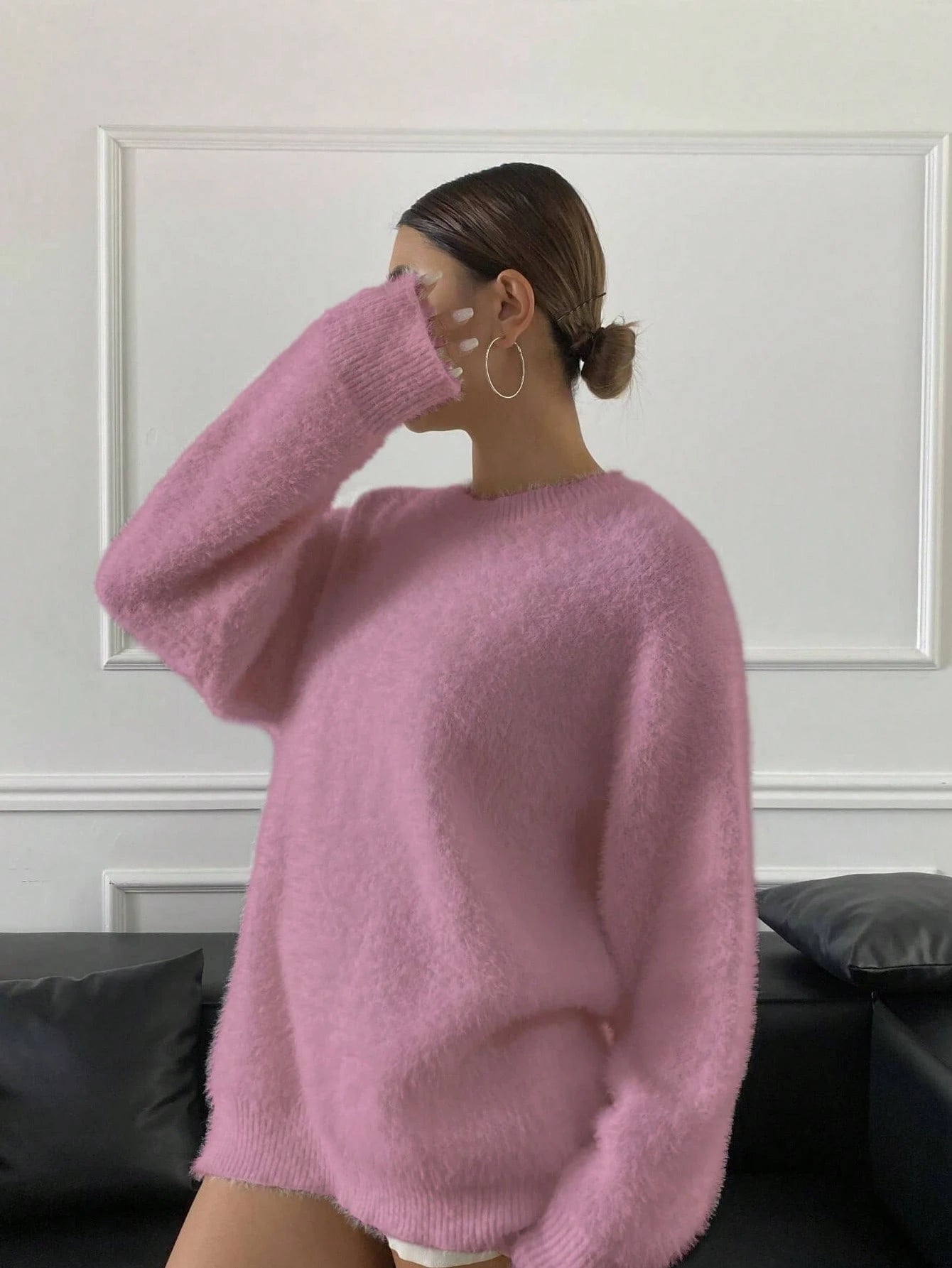 Women's Loose Casual Crew Neck Sweater