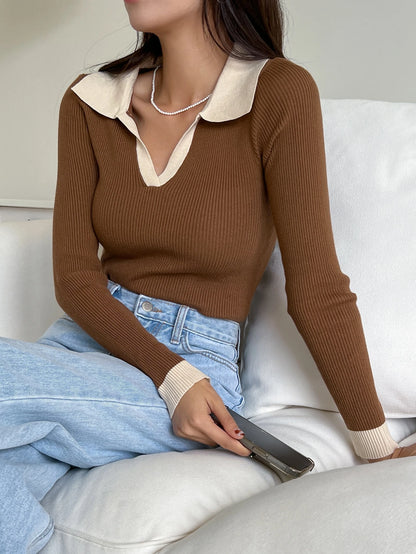 Women's Solid Color Turtleneck Long Sleeve Casual Business Pullover Sweater