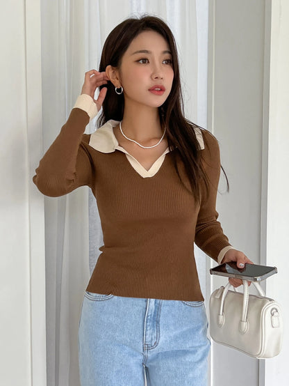 Women's Solid Color Turtleneck Long Sleeve Casual Business Pullover Sweater