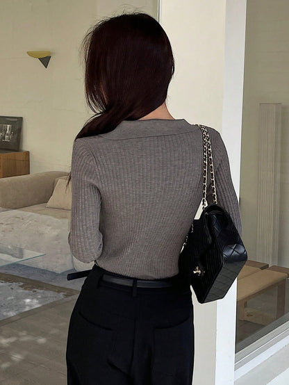 Women's Solid Color Turtleneck Long Sleeve Casual Business Pullover Sweater