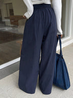 DAZY Loose Elastic Waist Wide Leg Pants shein
