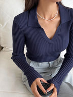 Women's Solid Color Turtleneck Long Sleeve Casual Business Pullover Sweater shein