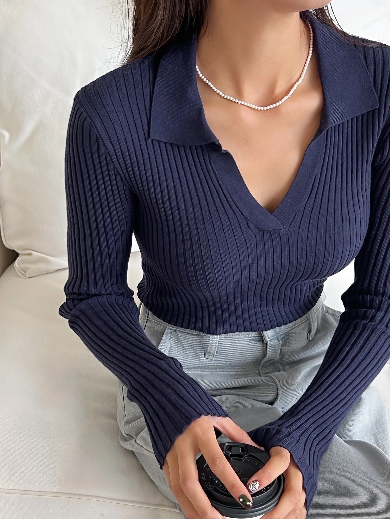 Women's Solid Color Turtleneck Long Sleeve Casual Business Pullover Sweater