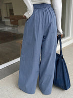 DAZY Loose Elastic Waist Wide Leg Pants shein