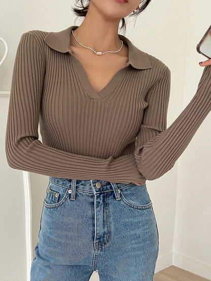 Women's Solid Color Turtleneck Long Sleeve Casual Business Pullover Sweater