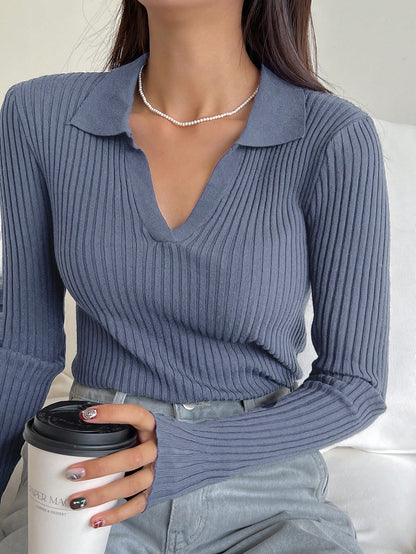 Women's Solid Color Turtleneck Long Sleeve Casual Business Pullover Sweater