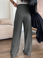 DAZY Plain Color Straight Fit Casual Business Dress Pants shein