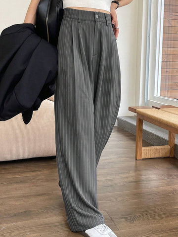 DAZY Plain Color Straight Fit Casual Business Dress Pants