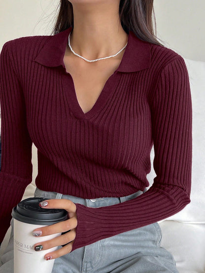 Women's Solid Color Turtleneck Long Sleeve Casual Business Pullover Sweater