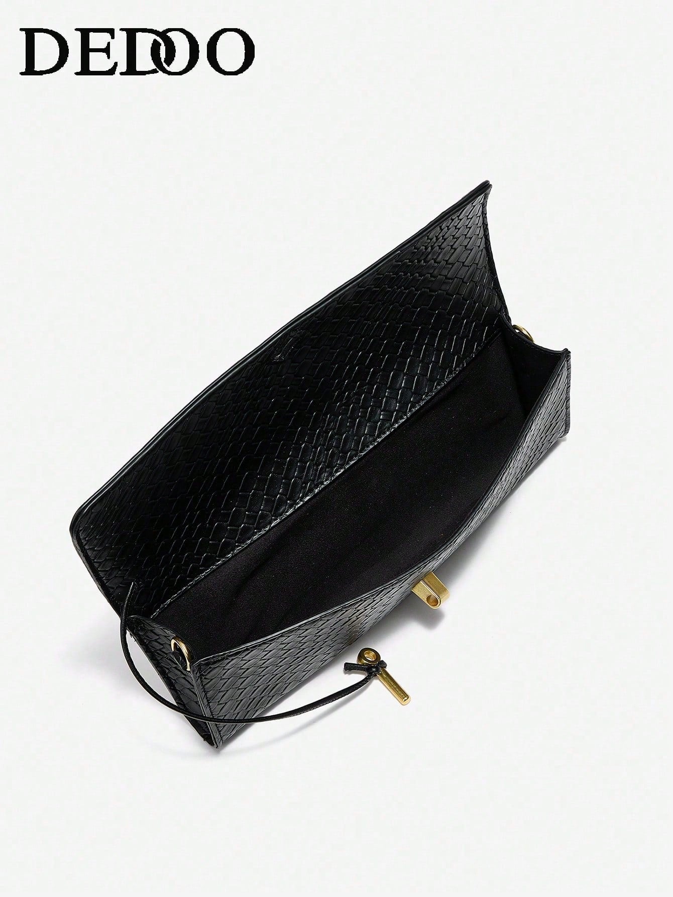 American Fashion Crocodile Embossed Handbag shein
