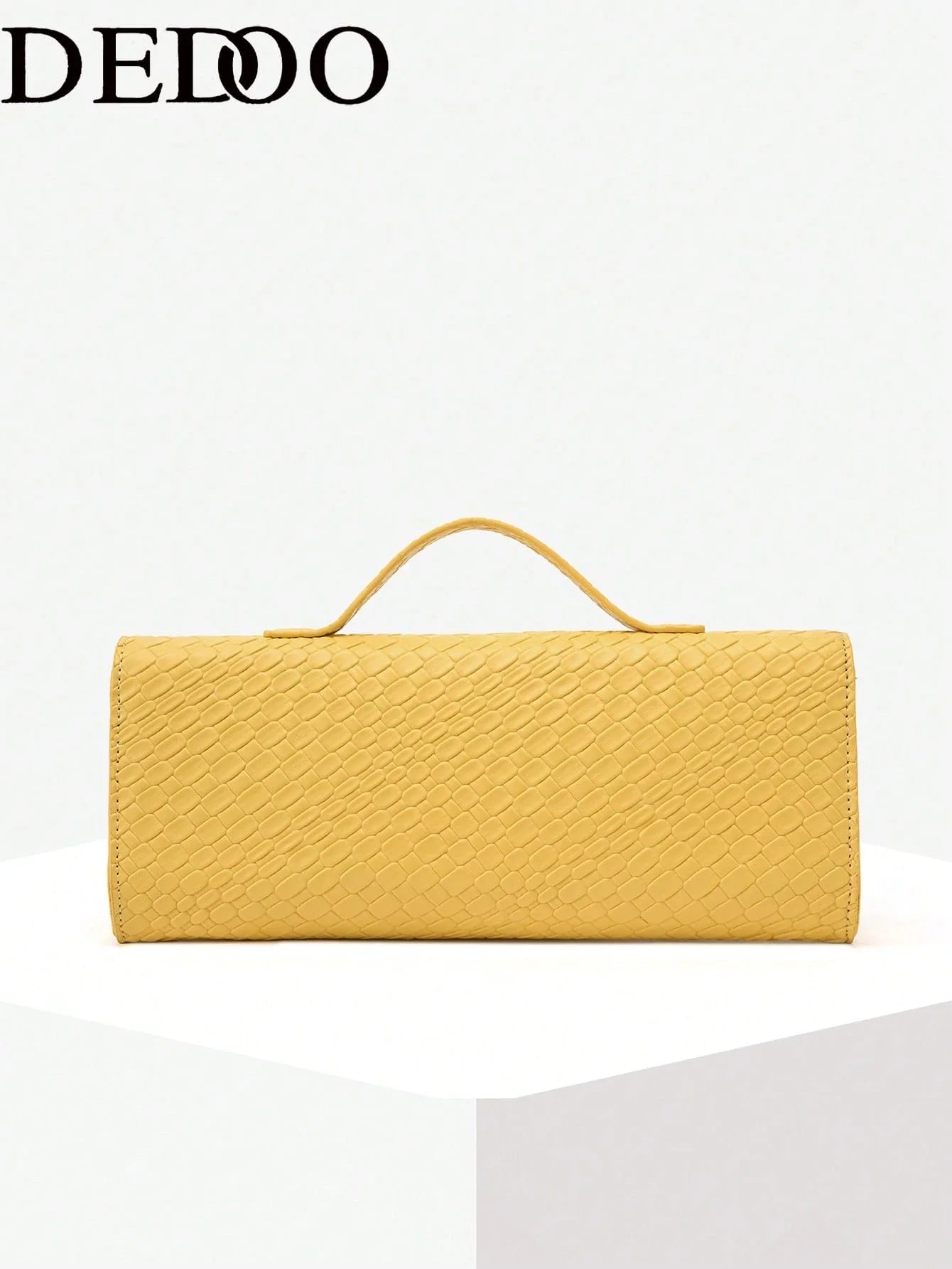 American Fashion Crocodile Embossed Handbag shein