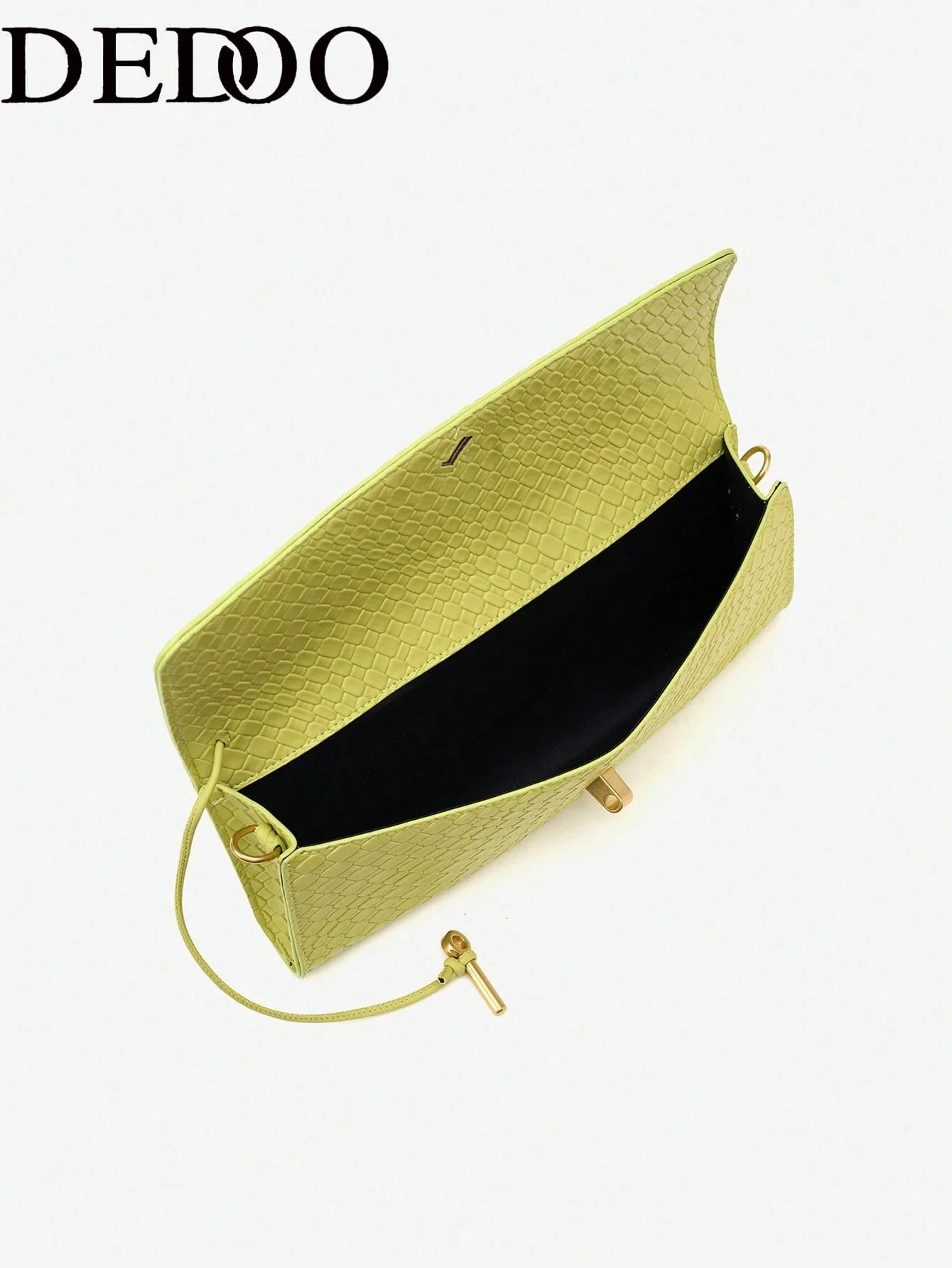 American Fashion Crocodile Embossed Handbag shein