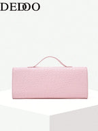 American Fashion Crocodile Embossed Handbag shein