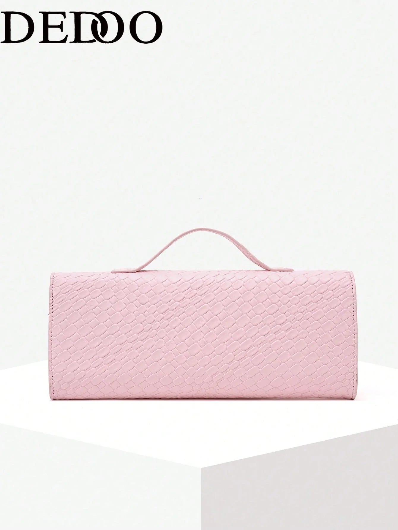 American Fashion Crocodile Embossed Handbag shein